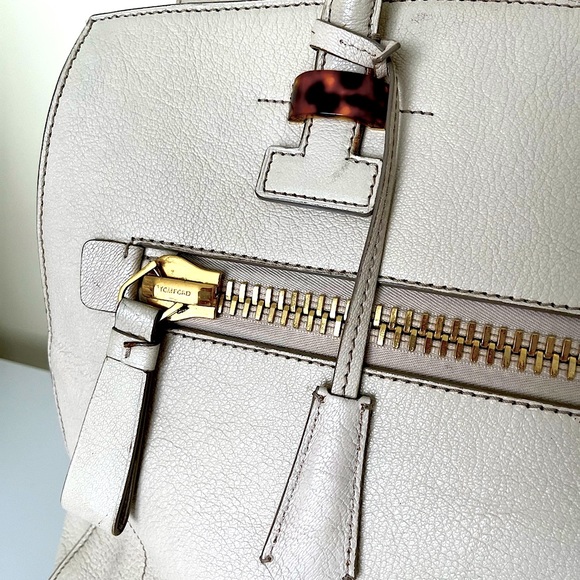 XL Tom Ford Signature Jet Set Gold Tortoise Ivory Luxury Travel Bag - Picture 5 of 16